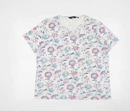 Isle Essentials Women's Floral T-Shirt L Multicoloured
