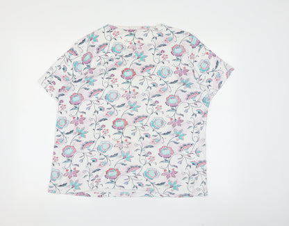 Isle Essentials Women's Floral T-Shirt L Multicoloured