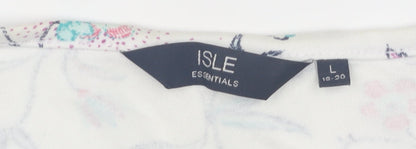 Isle Essentials Women's Floral T-Shirt L Multicoloured