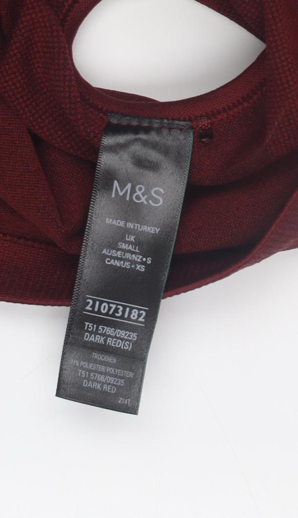 Marks and Spencer Girls Red Tank Top - Small, Sleeveless Activewear