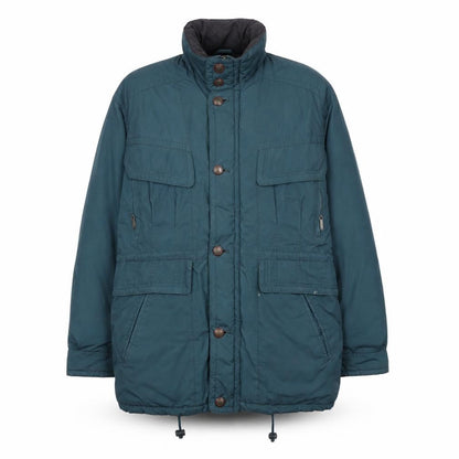 Front view of Down Green unisex parka jacket m - winter insulated casual
