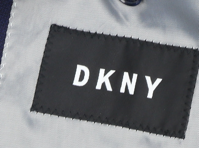 Mens UK Size 44 DKNY Regular Blue Suit Jacket