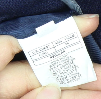 Mens UK Size 44 DKNY Regular Blue Suit Jacket