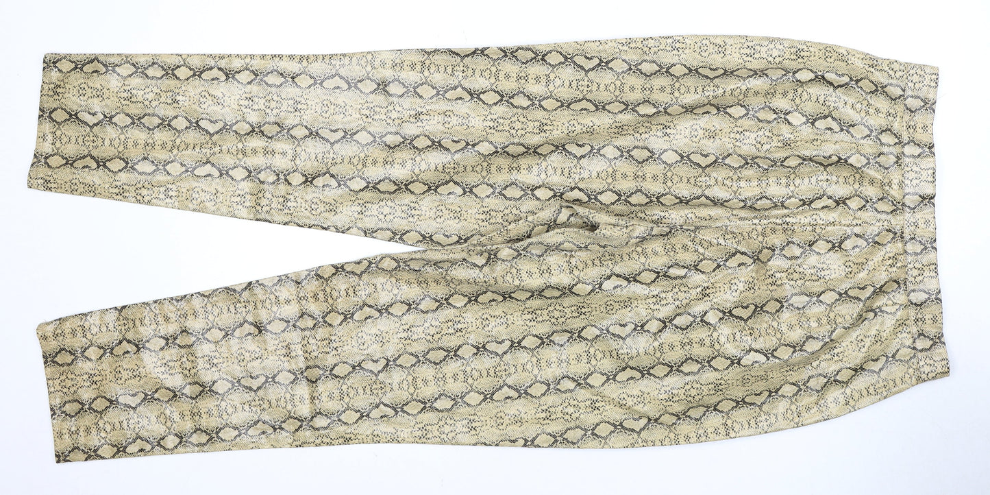 Womens UK Size 12 PRETTYLITTLETHING   Beige Trousers
