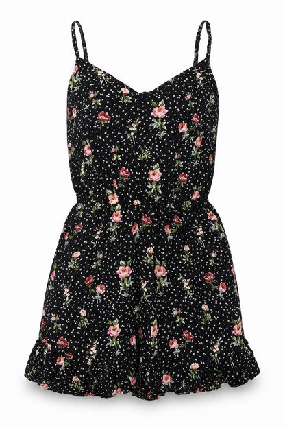 Womens UK Size 2XS Bershka One-Piece Black Playsuit