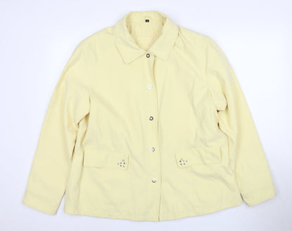 Klassik Women's Beige Studded Button Jacket Size 18