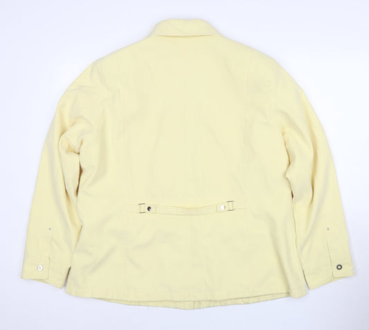 Klassik Women's Beige Studded Button Jacket Size 18