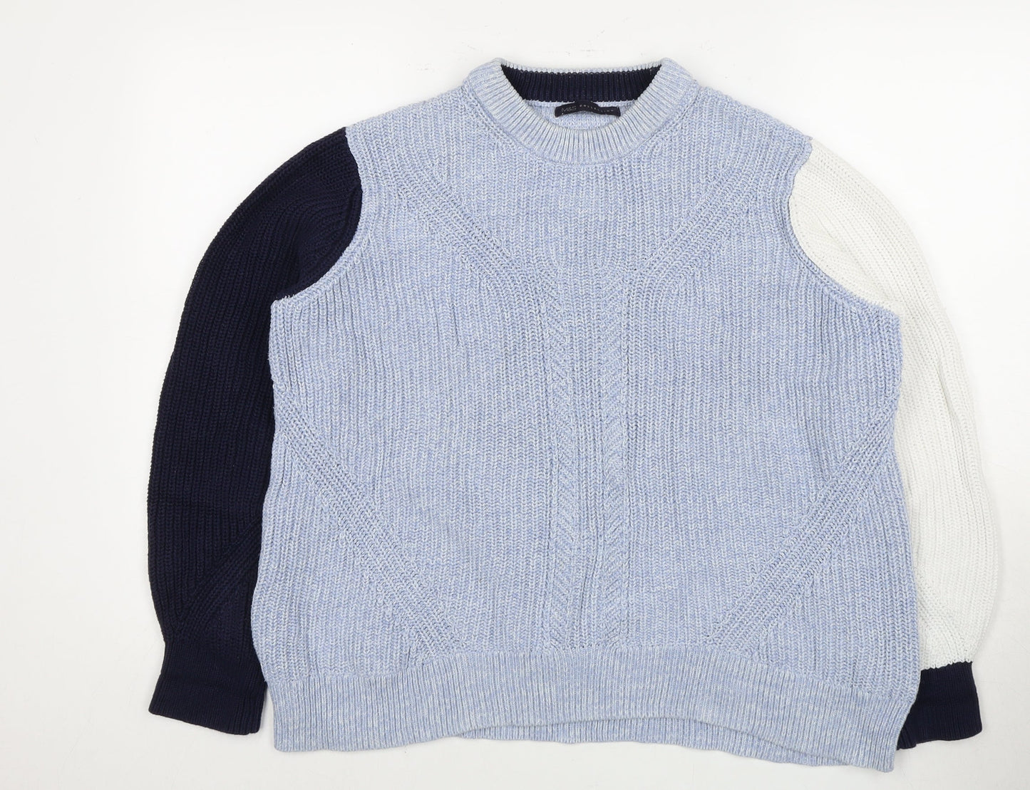 Womens UK Size L Marks and Spencer Blue Pullover Jumper