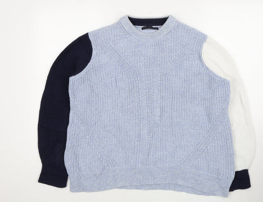Womens UK Size L Marks and Spencer Blue Pullover Jumper