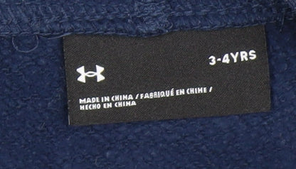 Under Armour Boys Blue Grey Pullover Hoodie 3-4 Years