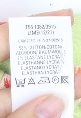 Marks and Spencer Women's Green Floral Pencil Skirt, Size 12