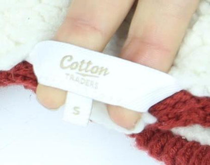 Cotton Traders Red Full Zip Jumper S Unisex Adult