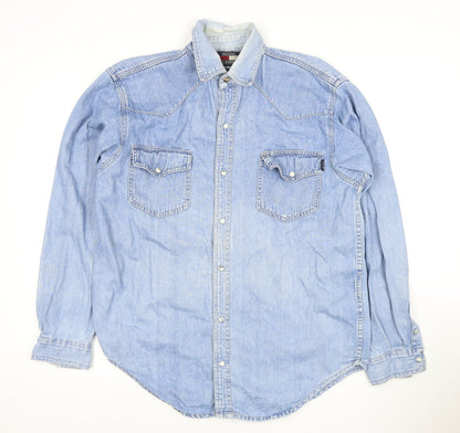 Original B-52 Jeanswear Men's Blue Denim Shirt Size S