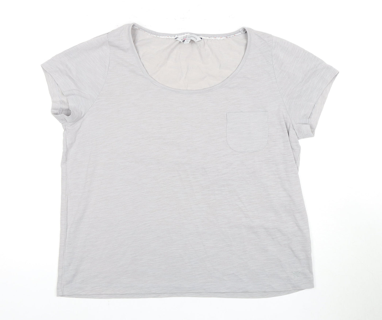 Womens UK Size 16 Crew Clothing Co. Grey  T-Shirt