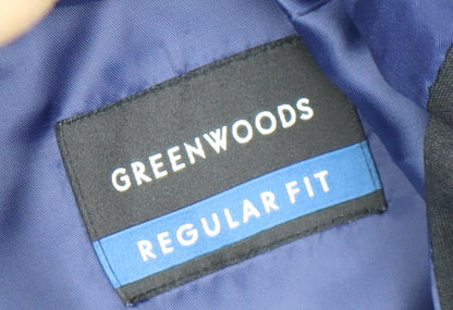 Mens UK Size 44 Greenwoods Regular Black Suit Jacket