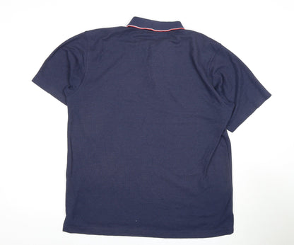 Admiral Men's Blue Polo Shirt - Medium Sports Football