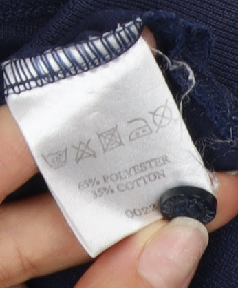 Admiral Men's Blue Polo Shirt - Medium Sports Football