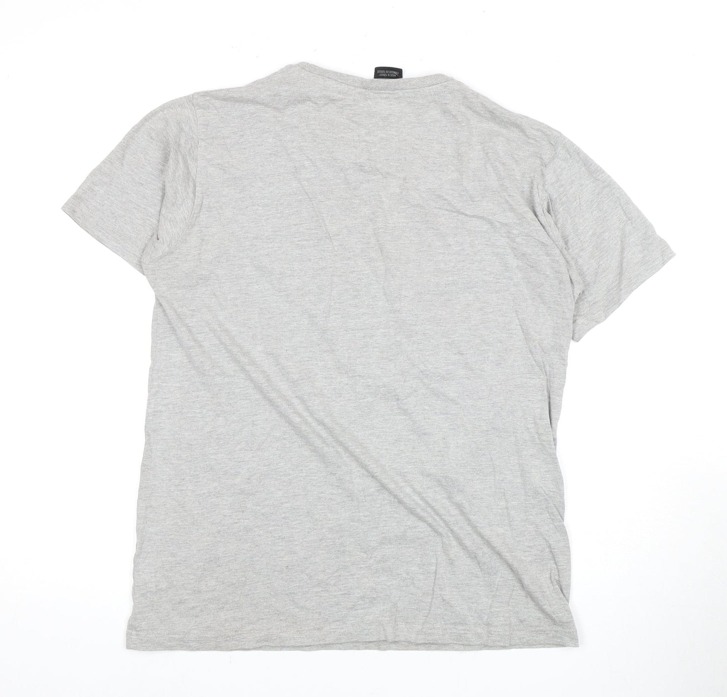 Nike Men's Grey Logo T-Shirt, Short Sleeve, Crew Neck
