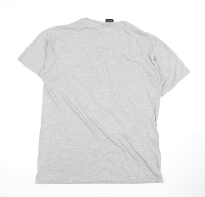 Nike Men's Grey Logo T-Shirt, Short Sleeve, Crew Neck