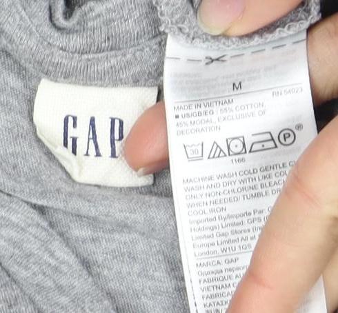Womens UK Size M Gap Grey Basic Tank