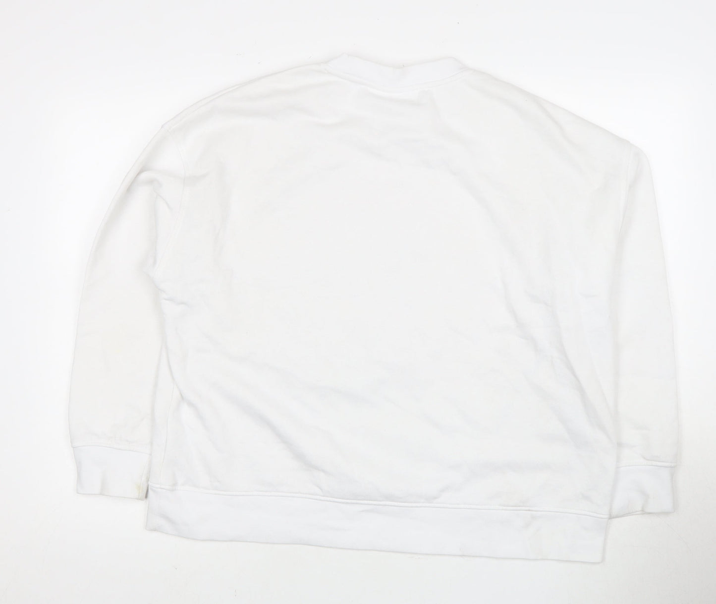 Unisex Adults UK Size L Disney White Pullover Sweatshirt