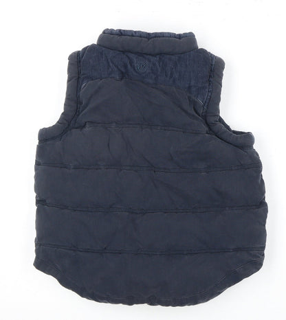 Boys Fat Face Blue Puffer Jacket - 6-7 Years, Lined, Casual Outerwear