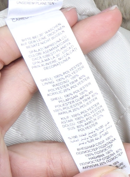 Rocha John Rocha Woman's Beige Hooded Parka Coat, Size 22