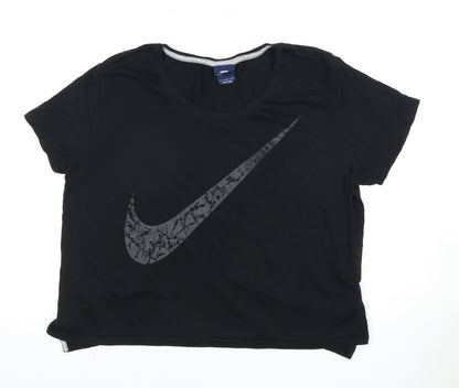 Nike Women's Black Crew Neck T-Shirt Size M Casual Wear