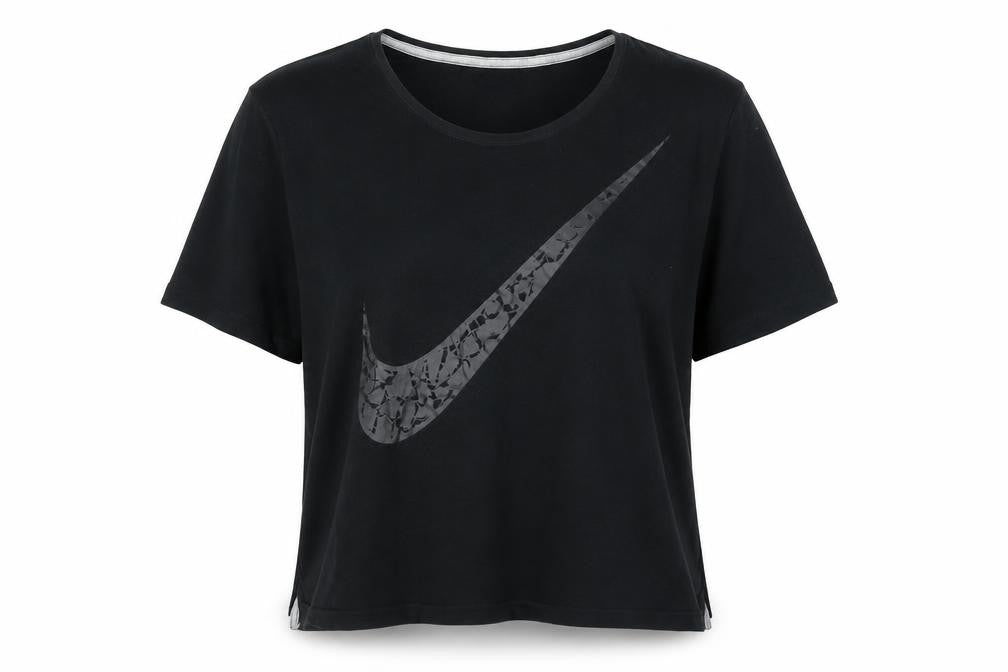Womens UK Size M Nike Black Basic T-Shirt