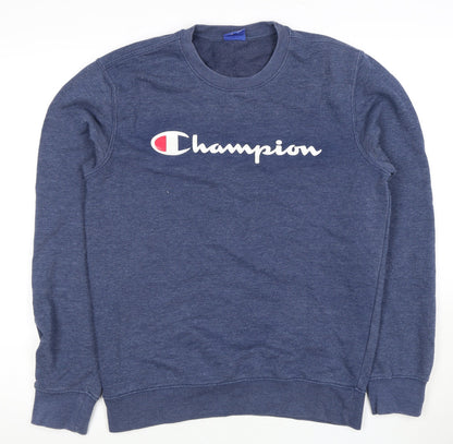 Mens UK Size M Champion Blue Pullover Sweatshirt