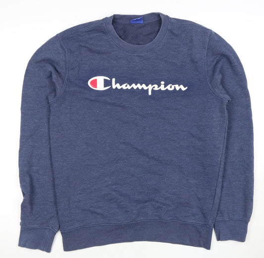 Mens UK Size M Champion Blue Pullover Sweatshirt