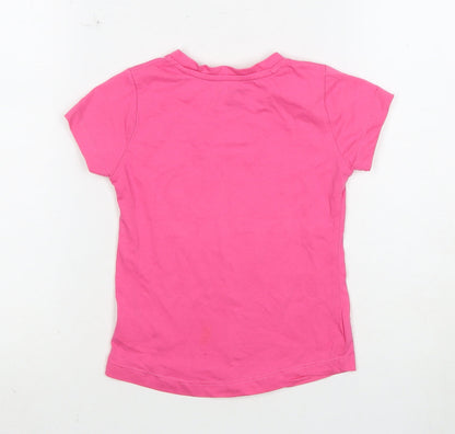Reebok Girls Pink T-Shirt 4 Years - Casual Sporty Style