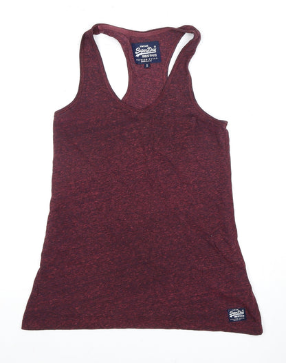 Superdry Red XS Sleeveless T-Shirt with Logo