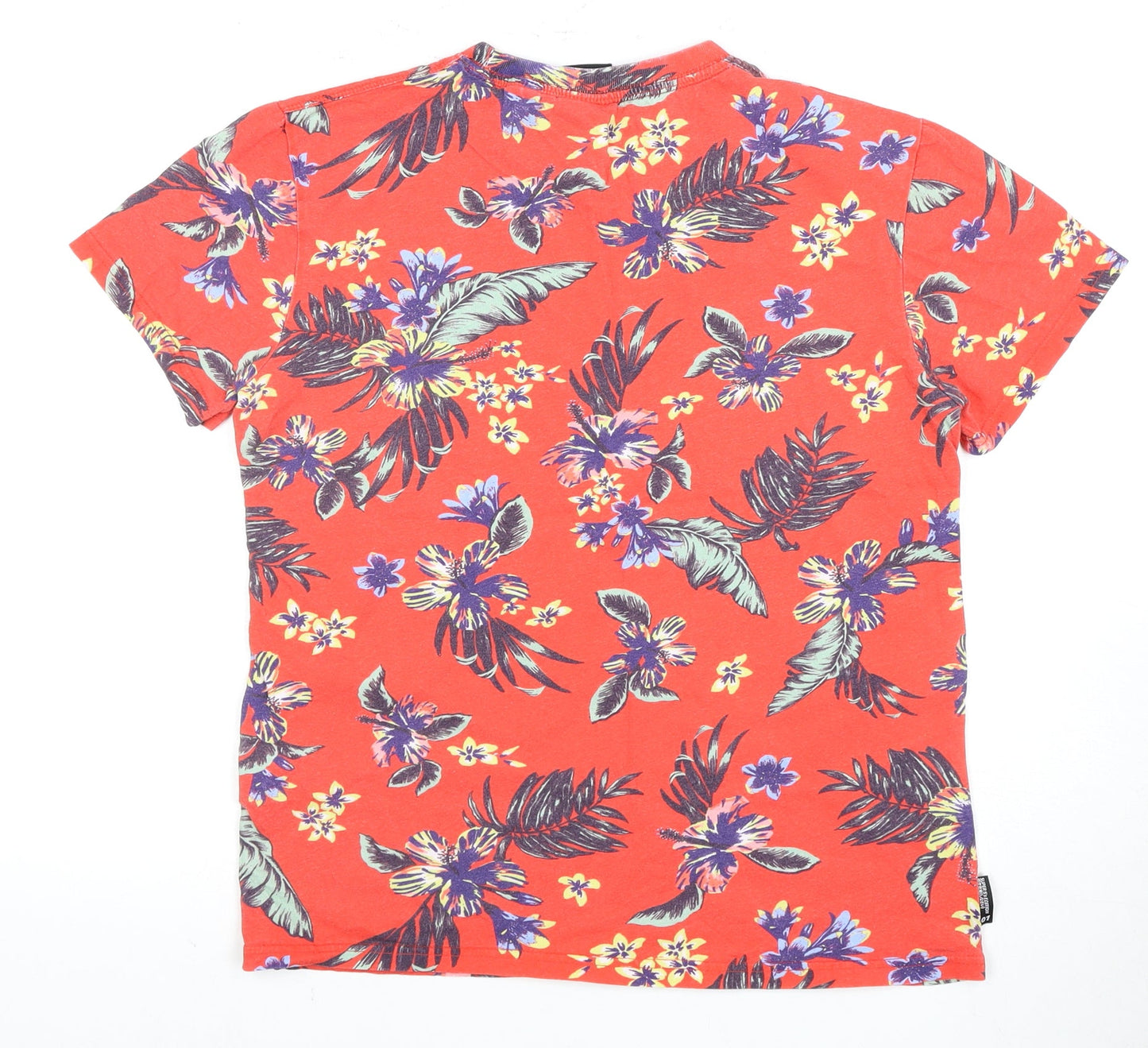SuperDry Men's Red Floral T-Shirt Medium