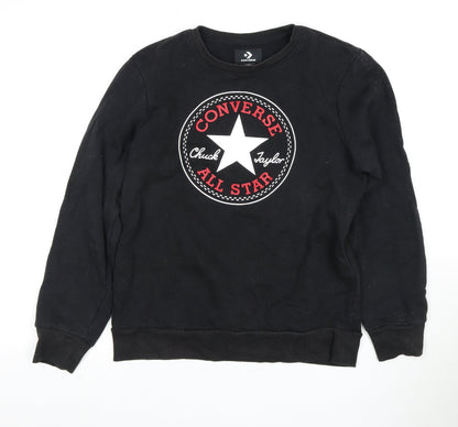 Converse Boys' Black XL Graphic Pullover Sweatshirt
