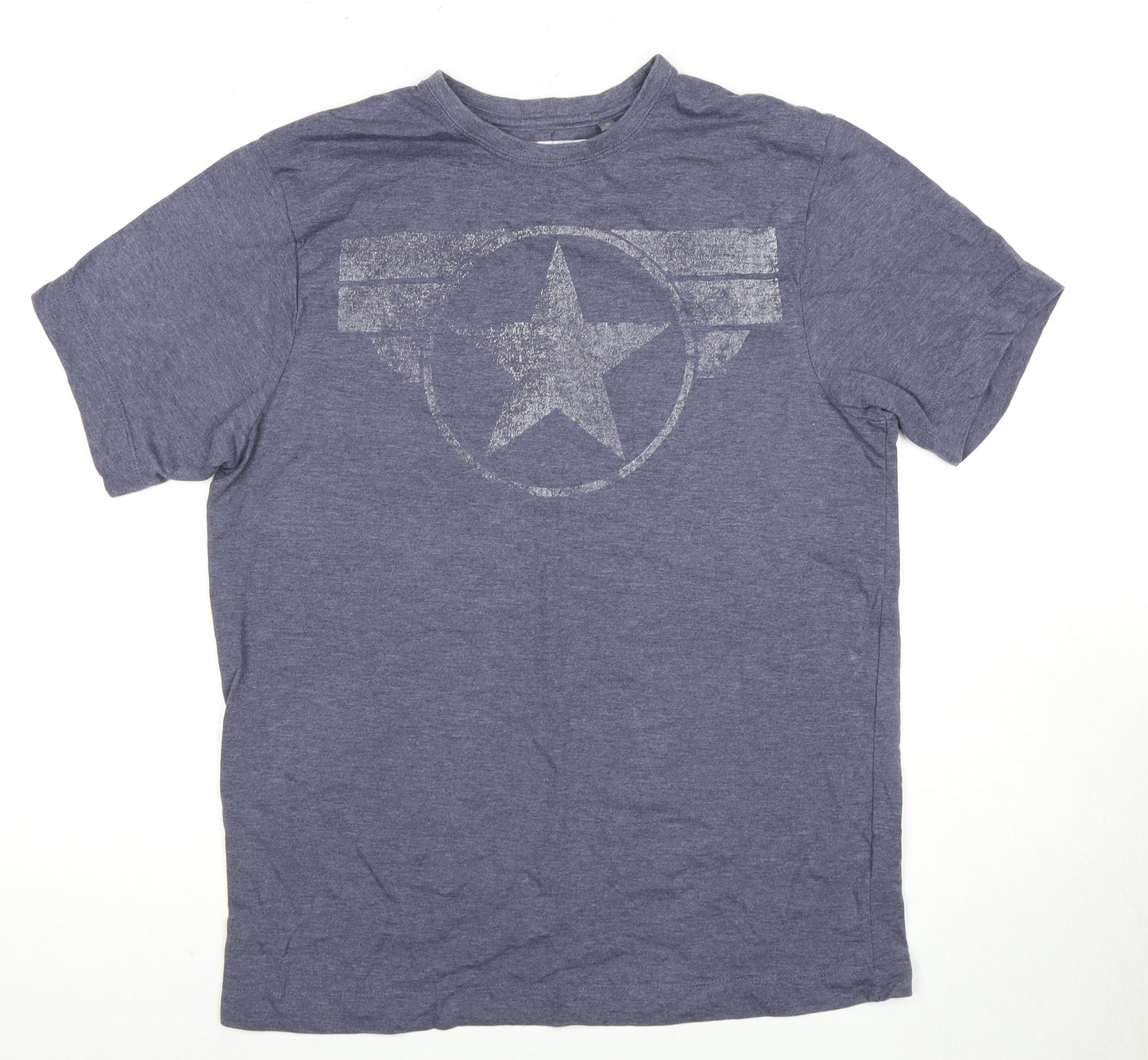 Marvel Captain America Men's Blue T-Shirt M