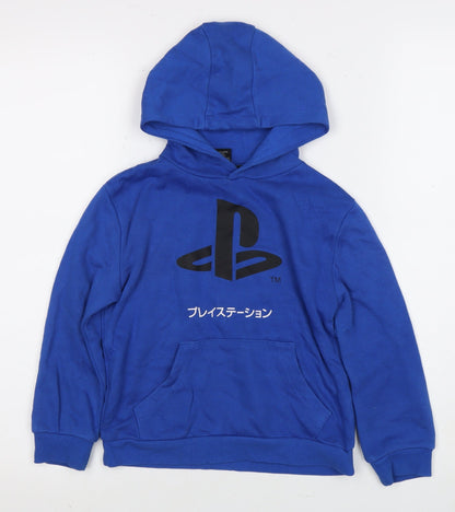 Official PlayStation Blue Boys Pullover Hoodie, Size 5-6 Years
