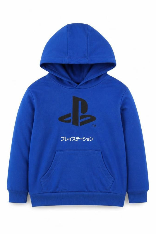 Official PlayStation Blue Boys Pullover Hoodie, Size 5-6 Years