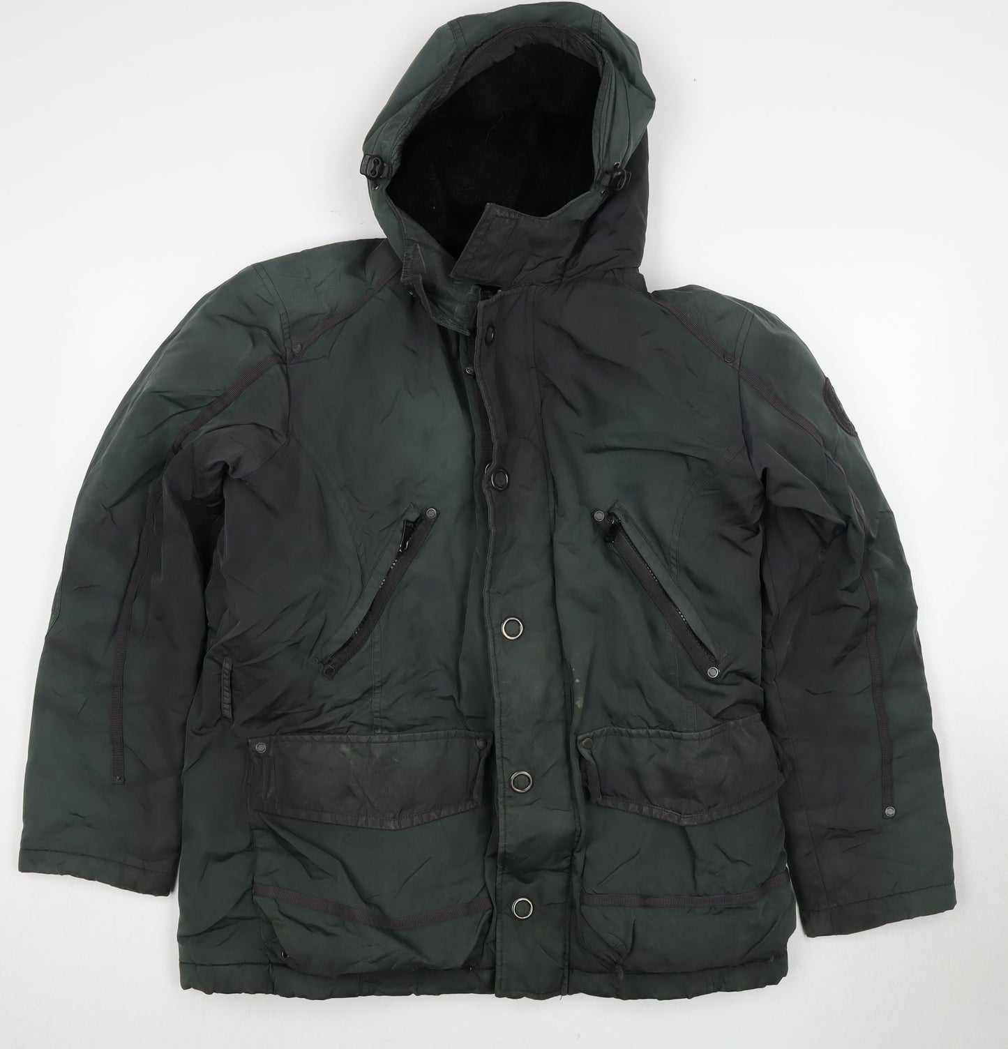 Mens UK Size 48 Strellson Swiss Cross Green Basic Jacket