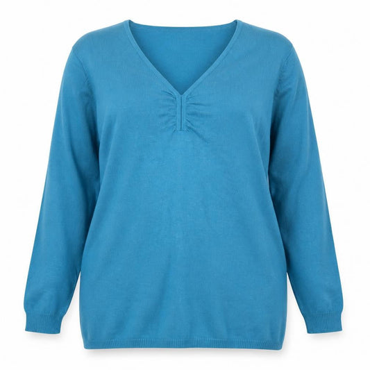 Womens UK Size L Damart Blue Pullover Jumper