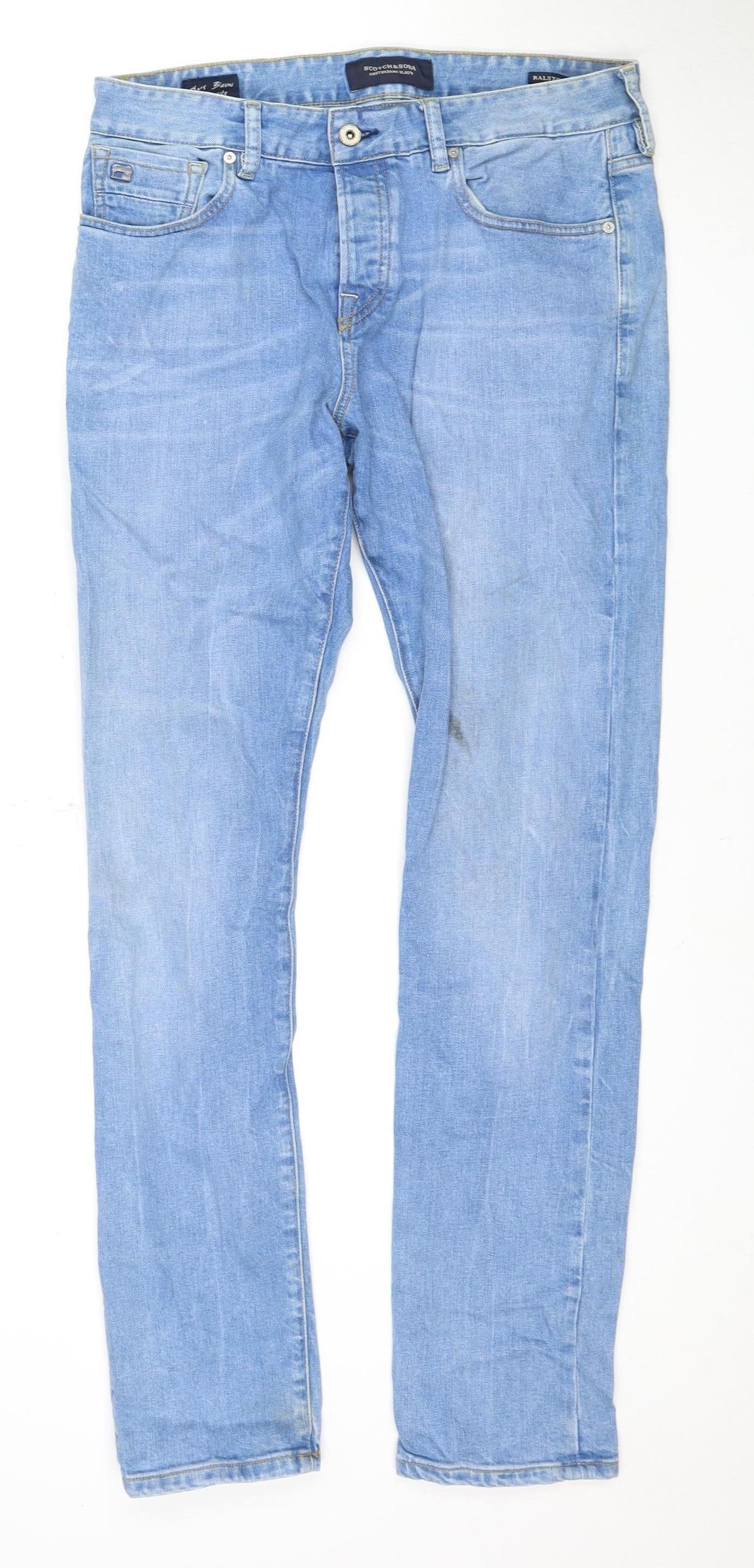 Mens UK Size 31 Scotch & Soda  Straight Blue Jeans
