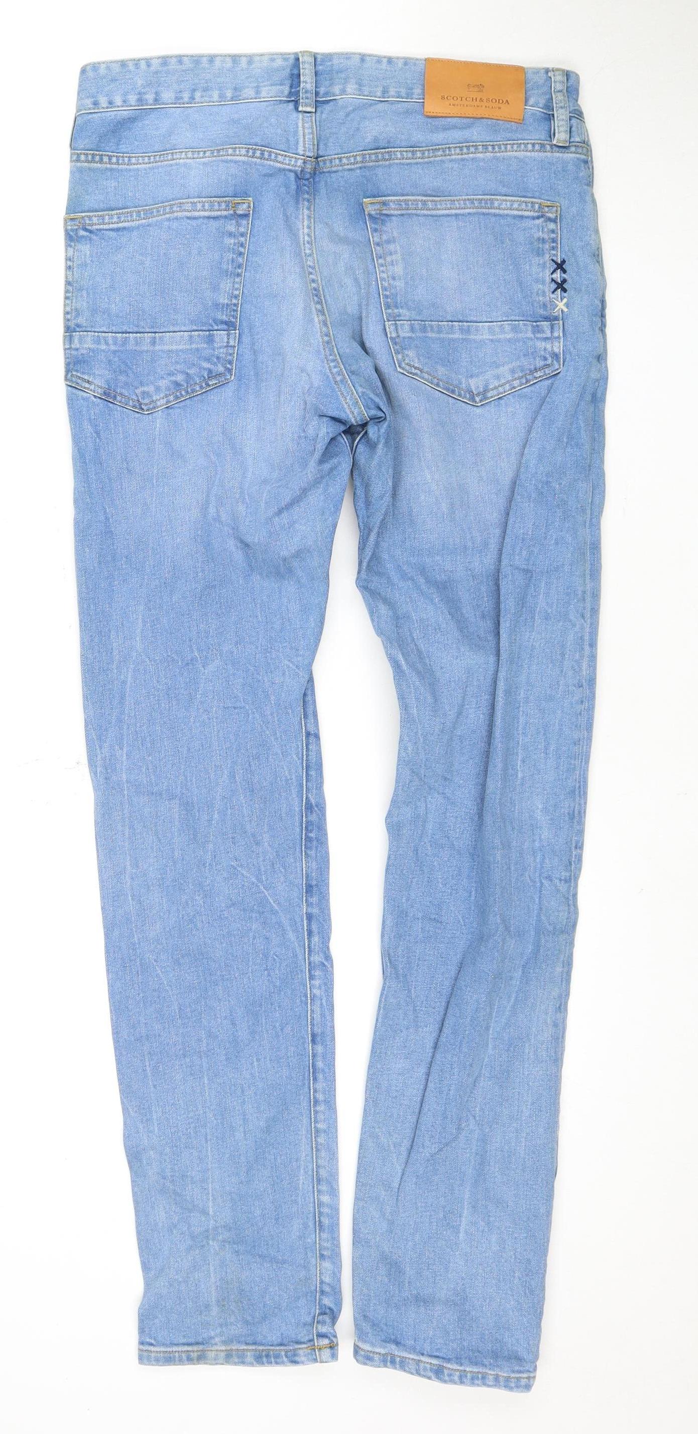 Mens UK Size 31 Scotch & Soda  Straight Blue Jeans