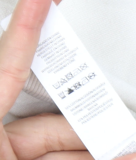 Brand and care label for Disney Ivory XS Mickey Mouse Hoodie unisex pullover