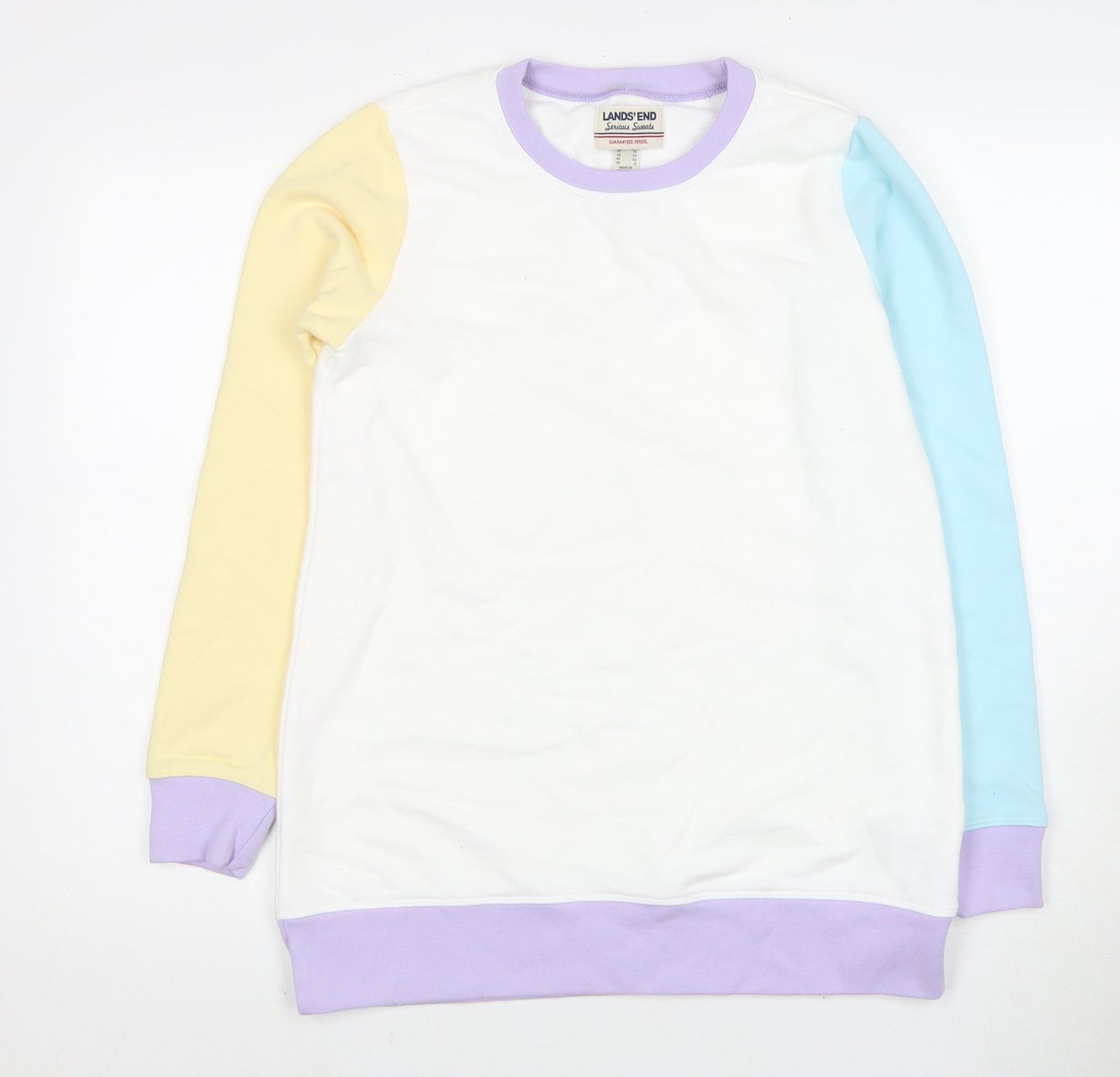 Womens UK Size XS Lands' End Multicoloured Pullover Sweatshirt