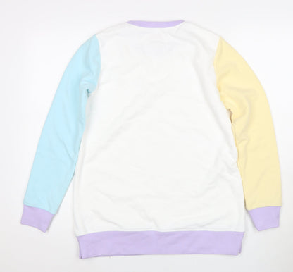 Womens UK Size XS Lands' End Multicoloured Pullover Sweatshirt
