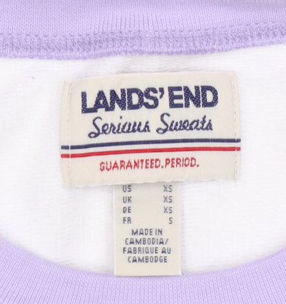 Womens UK Size XS Lands' End Multicoloured Pullover Sweatshirt