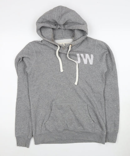 Unisex Adults UK Size 10 Jack Wills Grey Pullover Hoodie