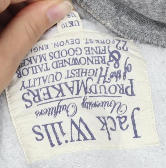 Unisex Adults UK Size 10 Jack Wills Grey Pullover Hoodie
