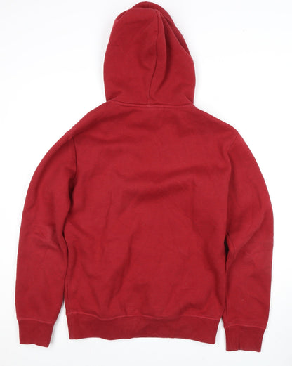 Superdry Men's Red S Pullover Hoodie with Logo
