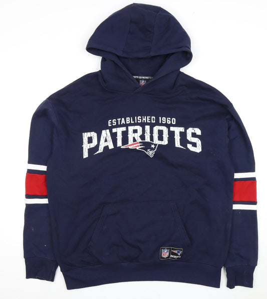 Primark Men's Blue NFL Patriots Hoodie M
